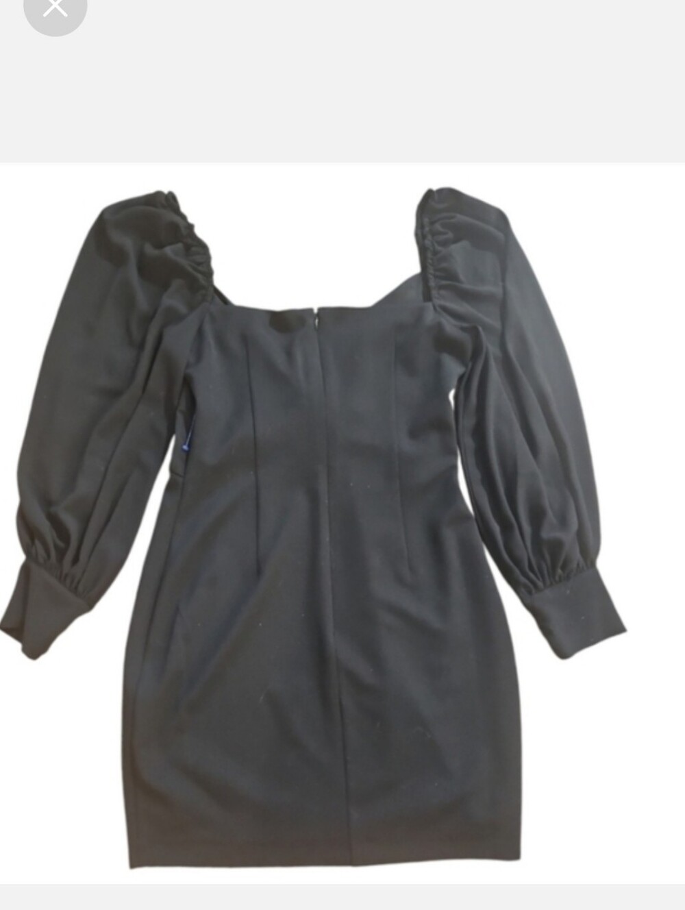 Belle Badgley Mischka Dalia Black Ruched Bodycon Mini Dress Size 8 NWT - Picture 5 of 12